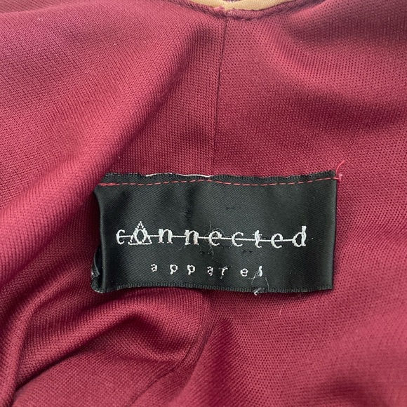 Old world roses mauve beige green flowing chiffon maxi dress Medium - Picture 3 of 15